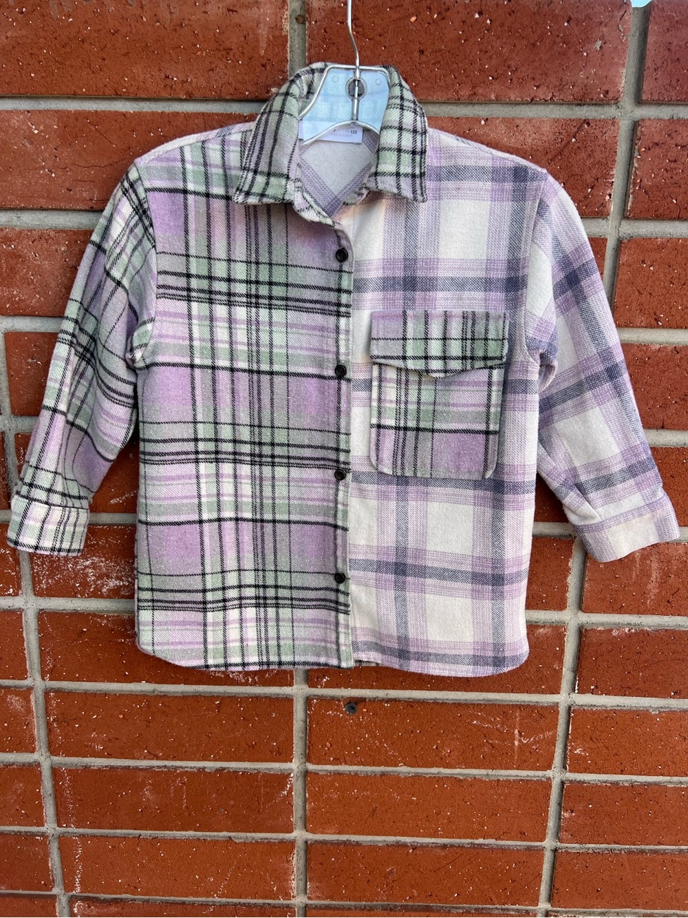 Zara Kids Girls Plaid Shacket Overshirt Size 7 / 122
